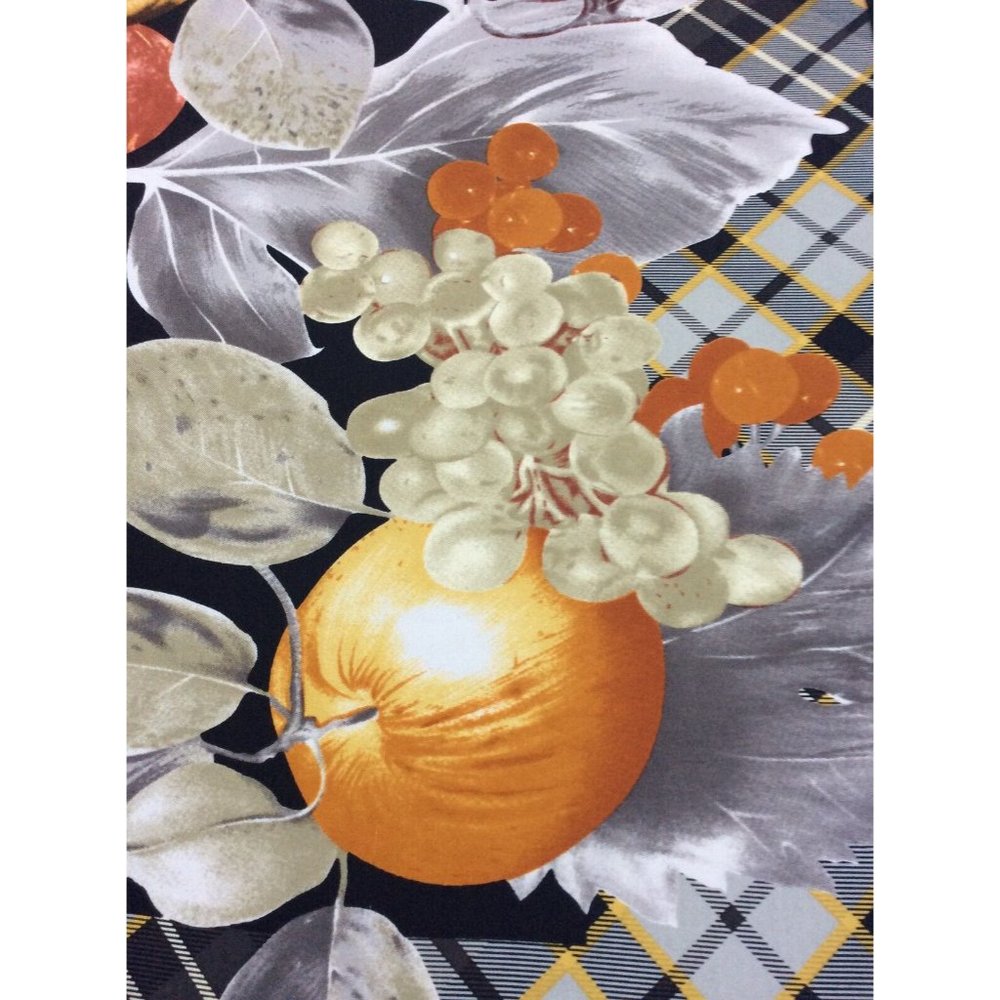 BASILE Gray Fruit Print Silk Scarf  Made In Italy "35/34,5" EX COND - Picture 7 of 11